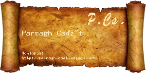 Parragh Csát névjegykártya